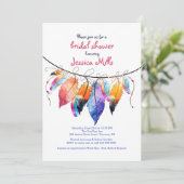 Boho stijl uitnodiging (Staand voorkant)