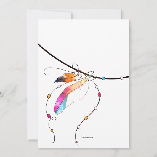 Boho stijl uitnodiging (Achterkant)