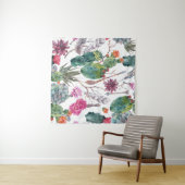 Boho stijl, vintage cactus aquarel. wandkleed (In Situ (horizontaal))