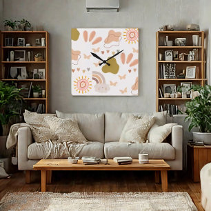 Boho stijl wandklok