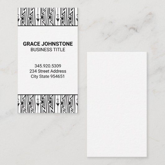 Boho-stijlpatroon Visitekaartje (Voorkant / Achterkant)