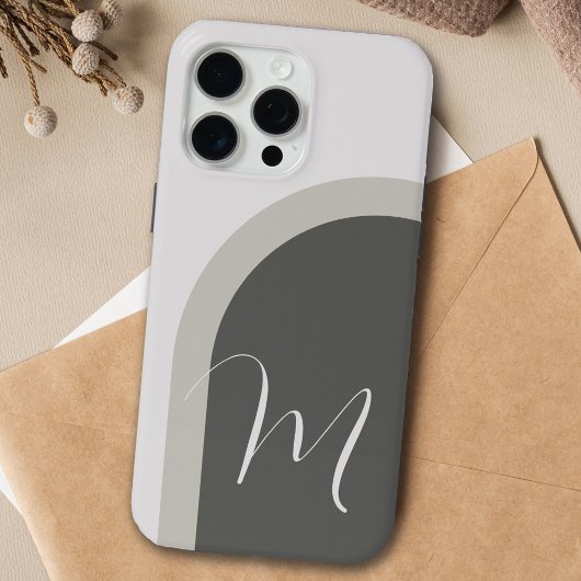 Boho Stijlvolle boog met Script Monogram iPhone Hoesje