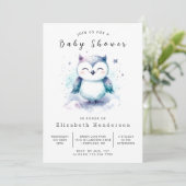 Boho Stijlvolle Uil Baby shower Kaart (Staand voorkant)