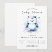 Boho Stijlvolle Uil Baby shower Kaart (Voorkant / Achterkant)