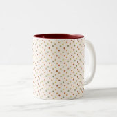Boho Stippen Aardse Patroon Tweekleurige Koffiemok (Voorkant rechts)
