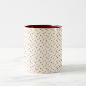 Boho Stippen Aardse Patroon Tweekleurige Koffiemok (Center)