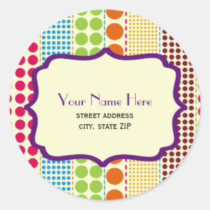 Boho Stippen Address Sticker