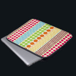 Boho Stippen Electronics Bag Laptop Sleeve<br><div class="desc">Een elektronicazak met rijen polka-stippen in verschillende maten en boho inspireerde schoppen van roze,  blauw,  groen,  oranje,  geel en bogundy.</div>