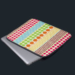 Boho Stippen Electronics Bag Laptop Sleeve<br><div class="desc">Een elektronicazak met rijen polka-stippen in verschillende maten en boho inspireerde schoppen van roze,  blauw,  groen,  oranje,  geel en bogundy.</div>