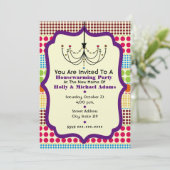 Boho Stippen Funky Chandelier Housewarming Party Kaart (Staand voorkant)