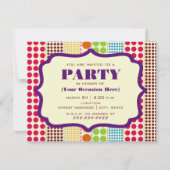 Boho Stippen Party Invitation Kaart (Voorkant)