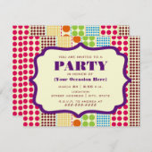 Boho Stippen Party Invitation Kaart (Voorkant / Achterkant)