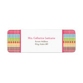 Boho Stippen & Roze Adreslabel Sticker (Voorkant)