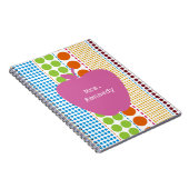 Boho Stippen Roze Apple-leraar Notitieboek (Rechterzijde)