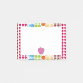 Boho Stippen Roze Apple-leraar Post-it® Notes (Voorkant)