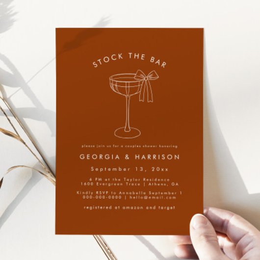 Boho Stock De Bar Koppels Douche Uitnodiging