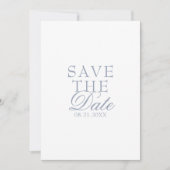 Boho Stof Blauw Bloem Botanische Trouw Save The Date (Voorkant)