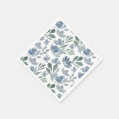 Boho Stof Blauw Bloemmotief Bruiloft Servet (Hoek)