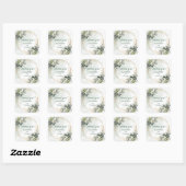 Boho Stof Groen Eucalyptus Bedankt Favor Sticker (Vel)