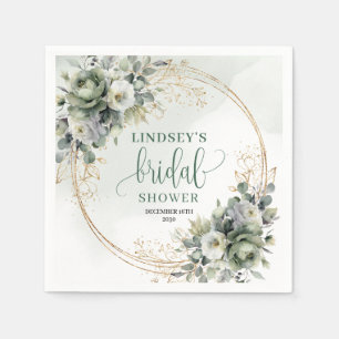 Boho Stof Groen Eucalyptus Bruidsfeest Feest Servet