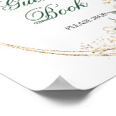 Boho Stof Groen Eucalyptus Gastboek Tafeltje Poster (Hoek)