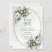 Boho Stof Groen Eucalyptus Ontwerp Het Is Een Meis Kaart (Voorkant)