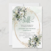 Boho Stof Groen Eucalyptus Waterverf We Still Do Kaart (Voorkant)