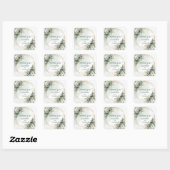 Boho Stof Groen Gift Box Stickers Botanisch Goud (Vel)