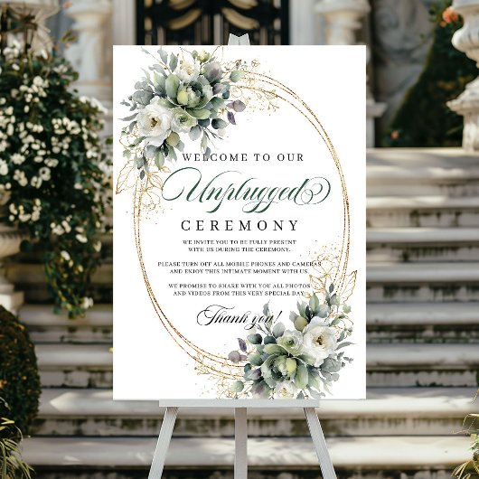 Boho Stof Groen Unplugged Ceremonie Poster