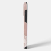 Boho Stof Rose Mandala Aangepaste Naam iPhone Hoesje (Linkerkant)