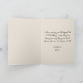Boho Stof Roze Bloem Goud 20e Verjaardag Kaart (Binnen)