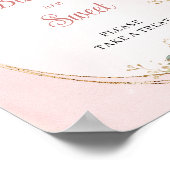 Boho Stof Roze Bloemen Eucalyptus Baby's Lief Poster (Hoek)
