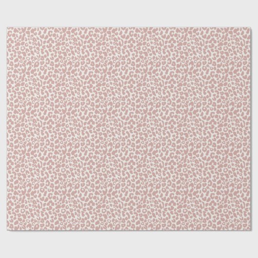 Boho Stof Roze Luipaardprint Cadeaupapier (Vlak)