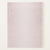 Boho Stof Roze Rozen Blozend Glitter Meerjarig Planner (Achterkant)