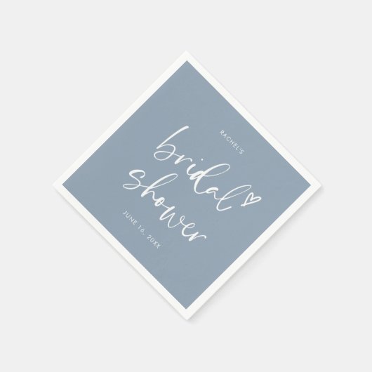 Boho Stofblauw Bruidsdouche Servet (Hoek)