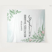 Boho Stofblauw Bruidsfeest Backdrop Fotohokje Wandkleed (Voorkant (horizontaal))