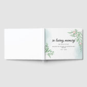 Boho Stofblauw Eucalyptus Begrafenis Gastenboek (Volledig)