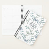 Boho Stofblauw & Groen Patroon Trouw Planner (Display)