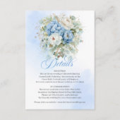 Boho Stofblauwe Bloemige Eucalyptus Details Kaart (Voorkant)