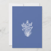 Boho Stofblauwe Botanische Krans Bruiloft Kaart (Achterkant)