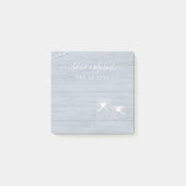 BOHO Stofblauwe Driftwood Mason Jars Trouw Post-it® Notes (Voorkant)