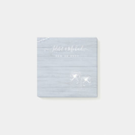 BOHO Stofblauwe Driftwood Mason Jars Trouw Post-it® Notes