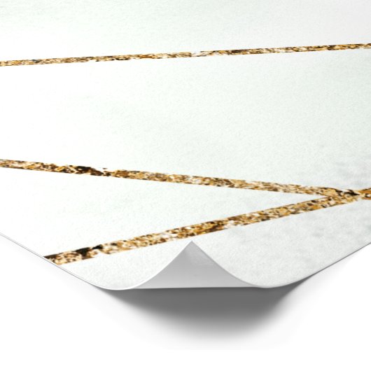 Boho stoffig groene succulenten gouden bruiloft Ti Poster (Hoek)