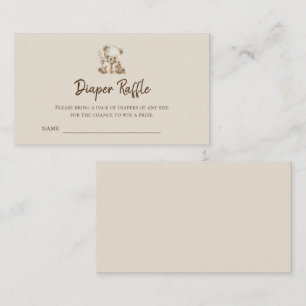 Boho Storybook Beer Luier Raffle Tickets Informatiekaartje