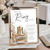 Boho Storybook Bloemen "Zet er een ring op" Bruid Poster