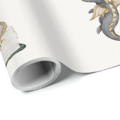 Boho Storybook Dragon Baby Shower Cadeaupapier (Rol Hoek)