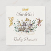 Boho Storybook Dragon Baby shower Display Douche Informatiekaartje (Achterkant)