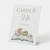 Boho Storybook Dragon Baby shower Kaarten en gesch Reclamebord Met Voetstuk (Voorkant)