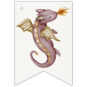 Boho Storybook Dragon Baby shower Welkom Vlaggetjes (Tweede vlag)