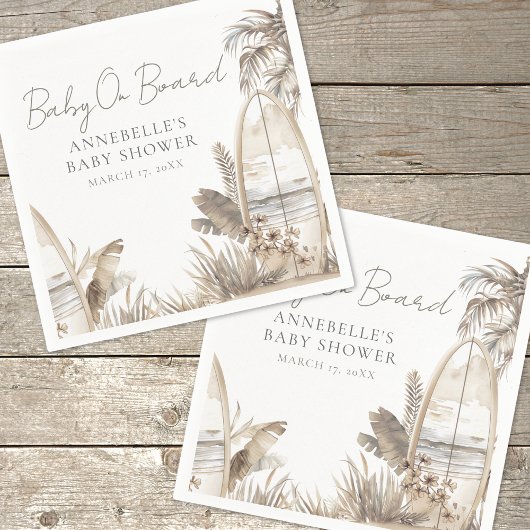 Boho Strand Baby Borrel Servet